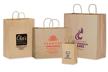 Quotes printed on paper bags