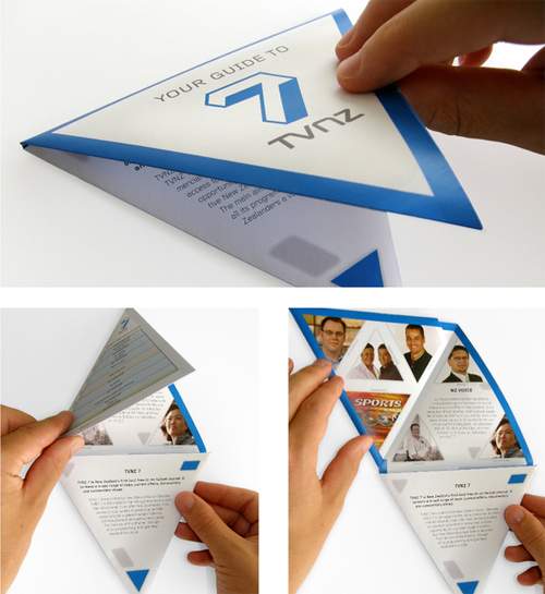 Triangular folding Brochure
